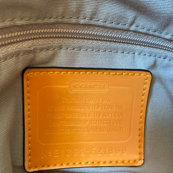 Coach Signature Stripe Pocket Tote In Orange Spice - Picture 5 of 16